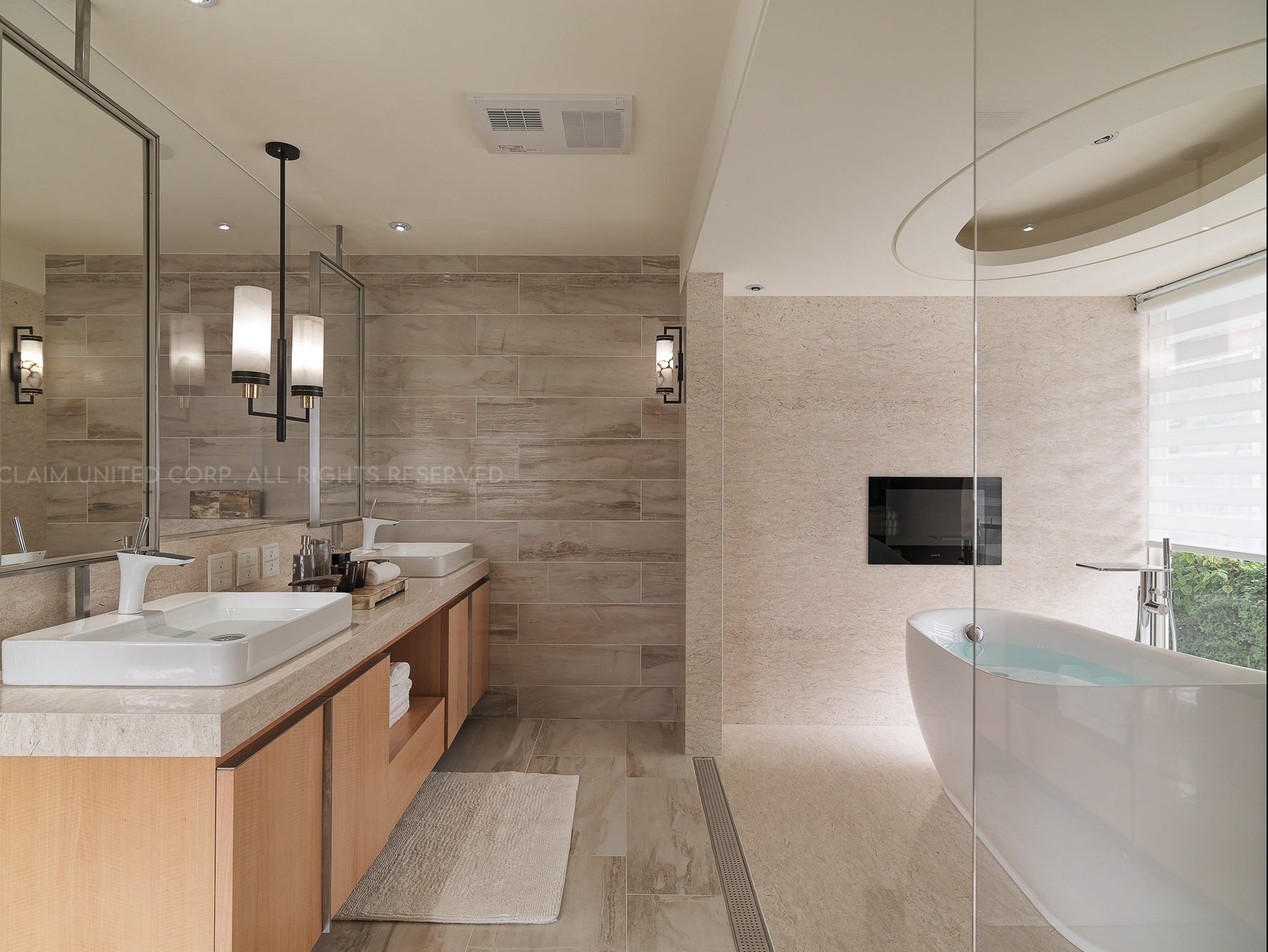 豪宅浴室設計-一致性